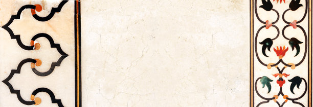 带有古代大理石花卉装饰的横竖条幅图片下载