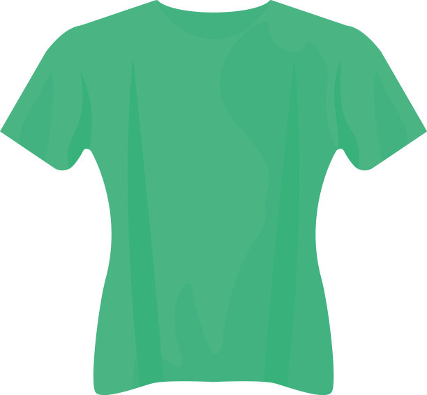 孤立的绿色t恤设计图片下载