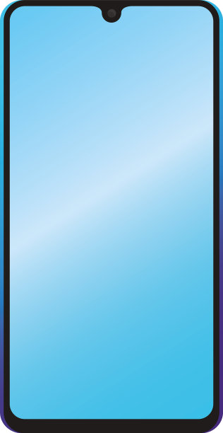 孤立的3d智能手机与蓝色壁纸图片下载