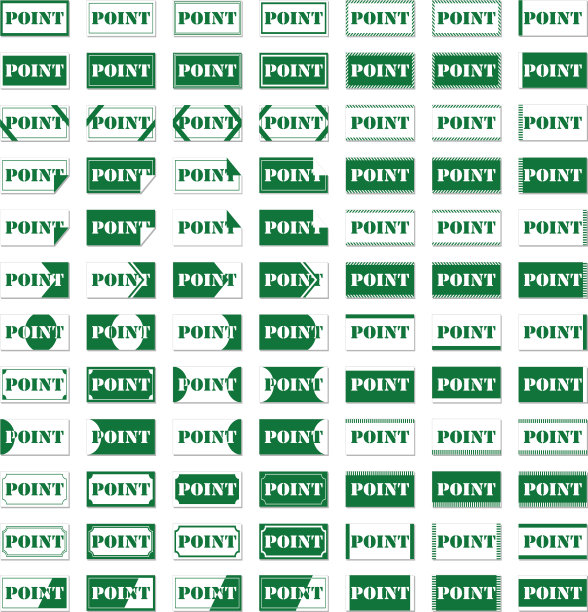 一套绿色标签的诉求点图片下载