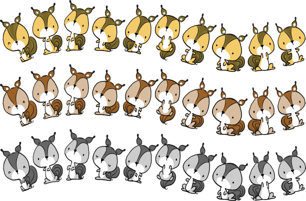 向量卡通松鼠背景边框框架图片下载