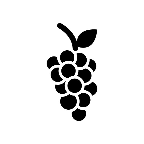 葡萄图标设计矢量模板图片下载