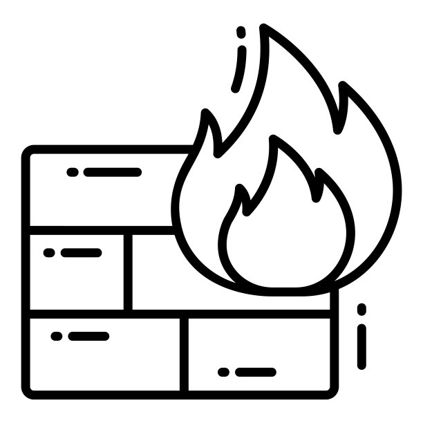 防火墙、保护和安全矢量图标集：网络计算机业务数据技术图片下载