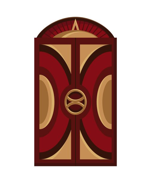 卡通式升降装置。老式风格的现代电梯。机械电梯舱。卡通老房子内部元素图片下载