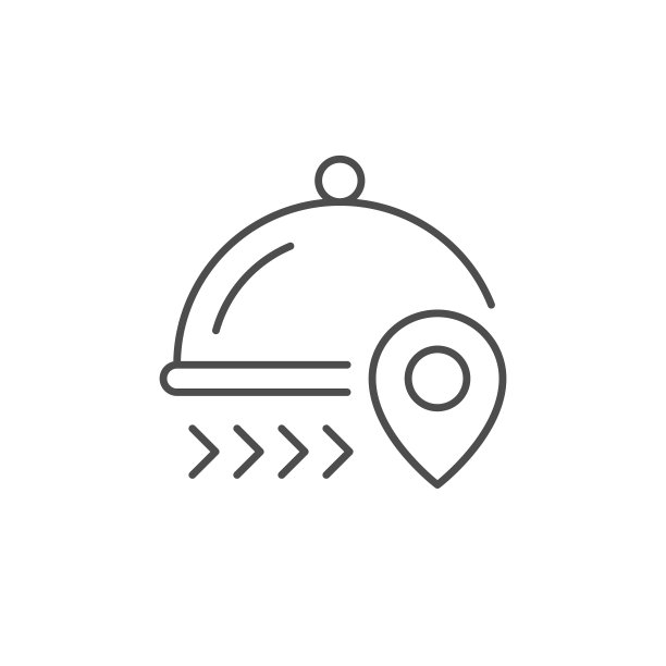 点餐送货线轮廓图标图片下载