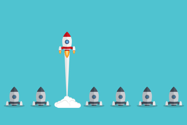 不同凡响：敢于冒险，成就人生——火箭象征勇气、进取、自信、信念和无畏图片下载