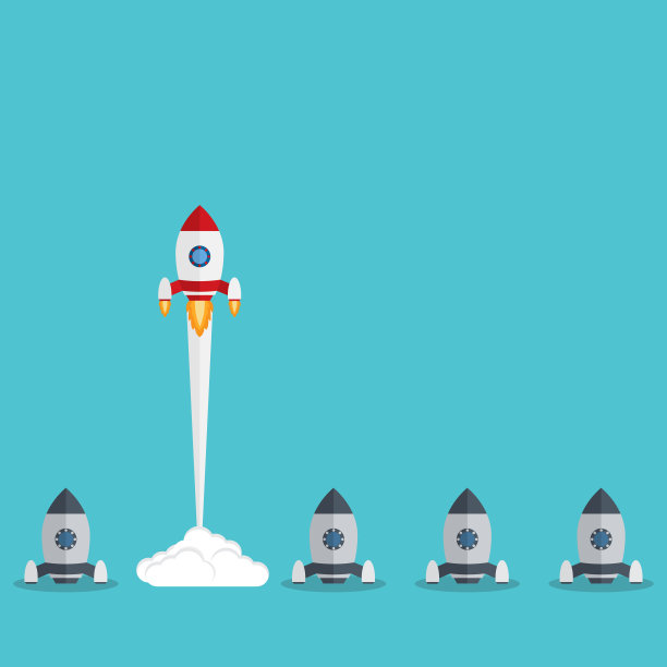 不同凡响：敢于冒险，成就人生——火箭象征勇气、进取、自信、信念和无畏图片下载