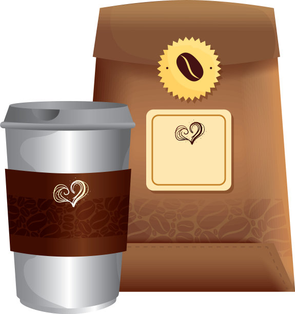 品牌模型咖啡店一次性和袋图片下载