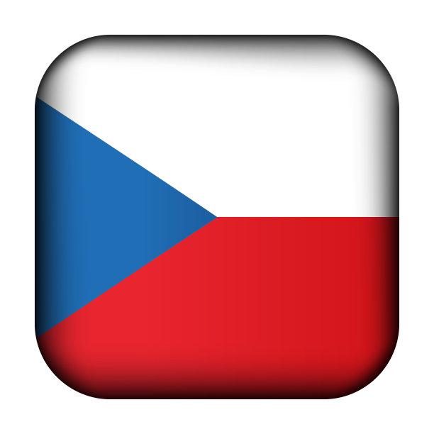 捷克国旗玻璃轻球。方模板图标。国家的象征。光泽逼真的立方体，3D抽象矢量插图突出。大的方形,foursquare图片下载