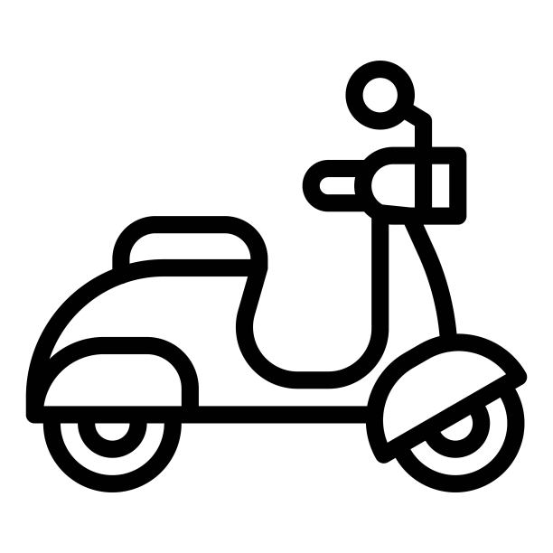 摩托车图标，交通相关矢量图片下载