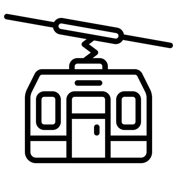 高空缆车图标，交通相关矢量素材图片下载