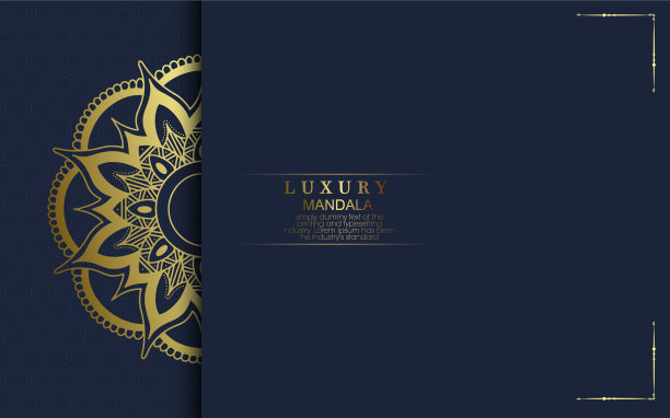 奢华的黄金曼陀罗华丽的背景婚礼图片下载