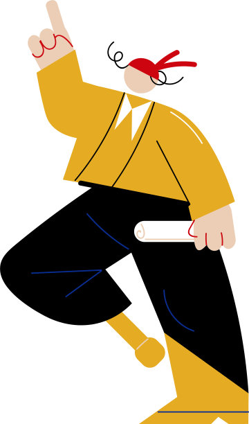 穿着彩色服装的独腿海盗在走路图片下载