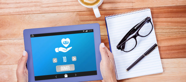 捐赠矢量图标的合成图像图片下载