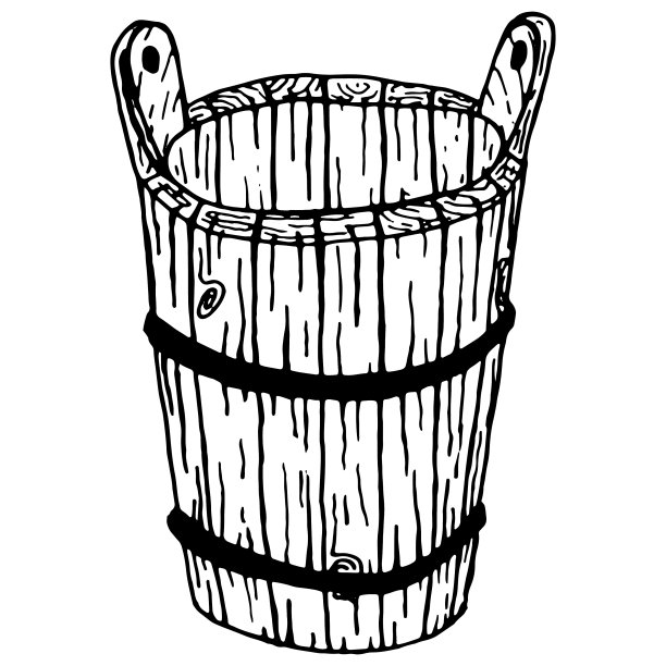 木桶上的白色背景是一个桶图片下载