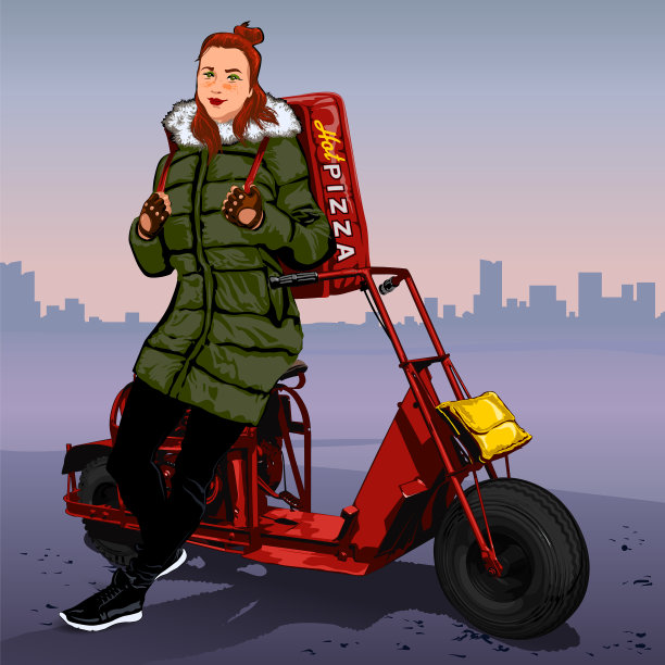 摩托披萨图片下载