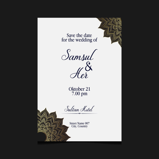 奢华的黄金曼陀罗华丽的背景婚礼图片下载