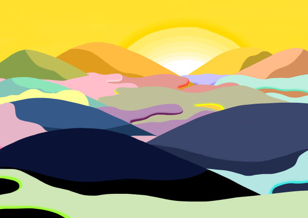 风景插画素材ID：393137286