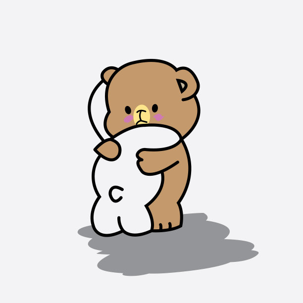 卡通熊猫拥抱颜色设计图片下载