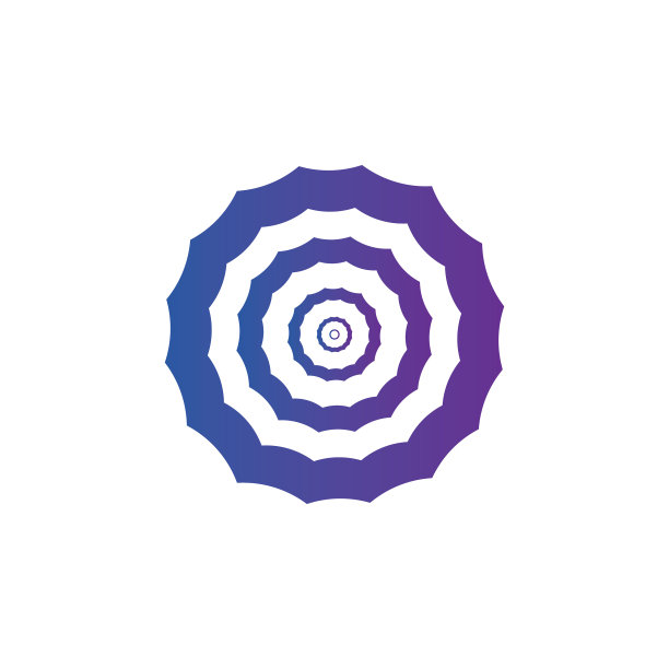 创意丰富多彩的螺旋标志设计图片下载