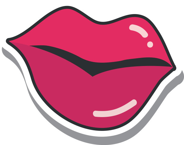 波普艺术的嘴唇和美丽的女性的嘴唇图片下载