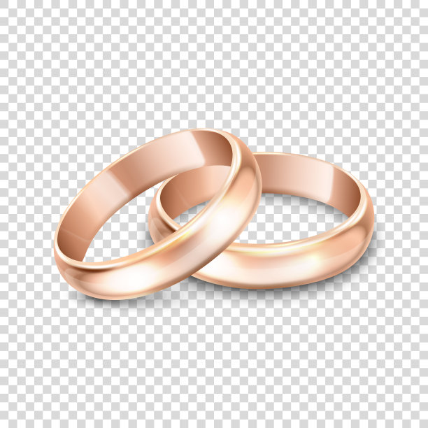 3d现实的黄金金属结婚戒指图标图片下载