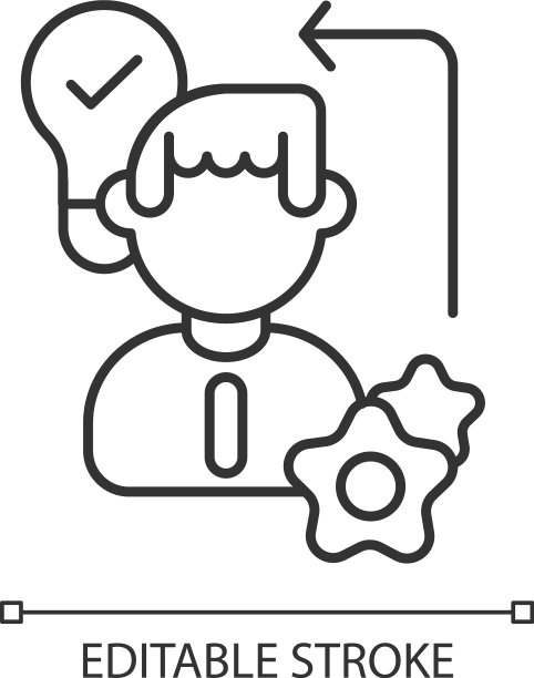 勤奋线性图标图片下载