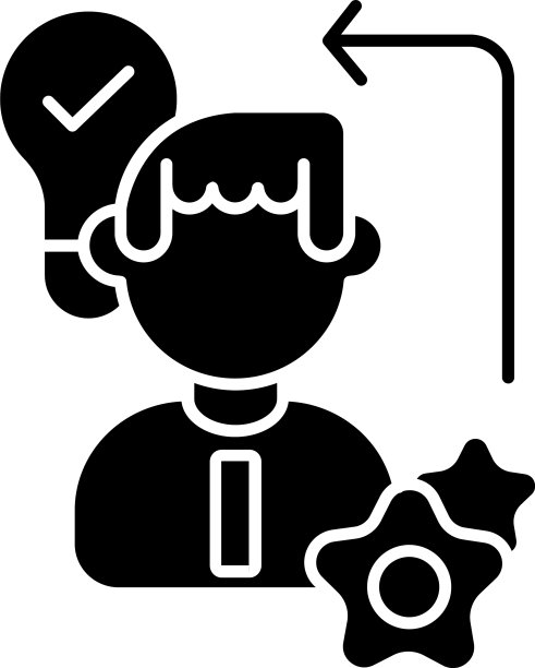 勤勉黑色象形图标图片下载