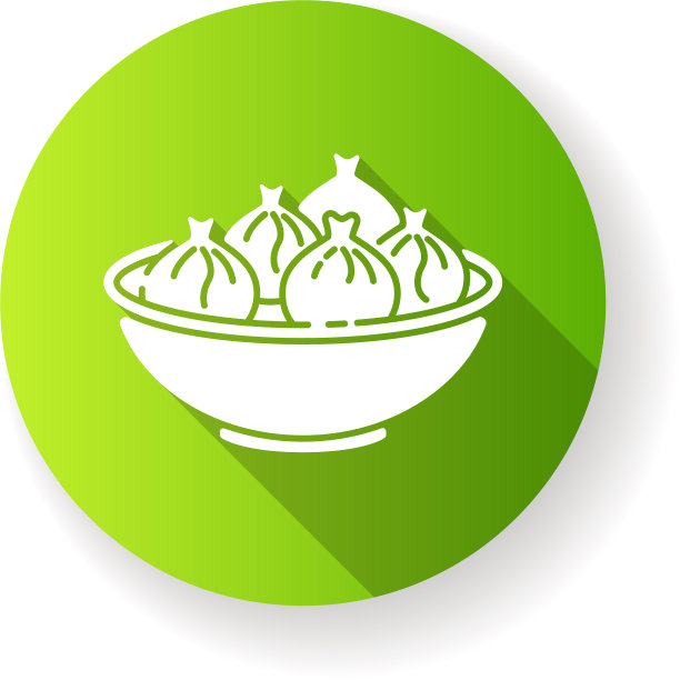 钦卡利绿色扁平设计长影字形图标图片下载