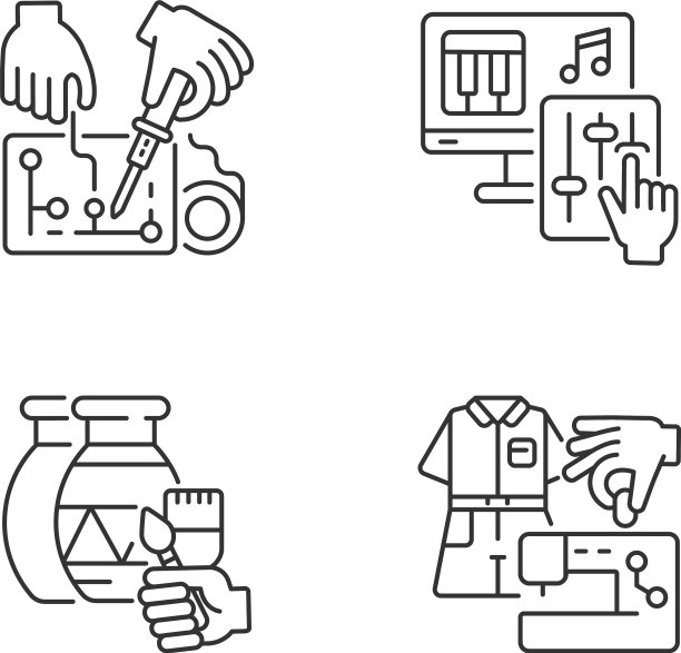 霍布斯线性图标集图片下载