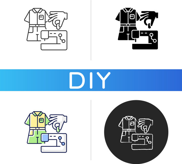 Diy时尚黑色字形图标图片下载