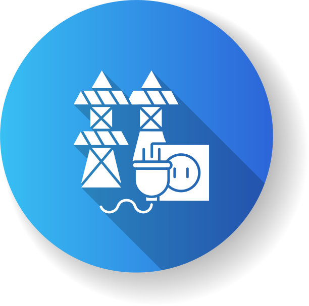 电站蓝平设计长图片下载