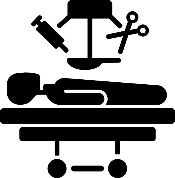 手术黑色字形图标图片下载