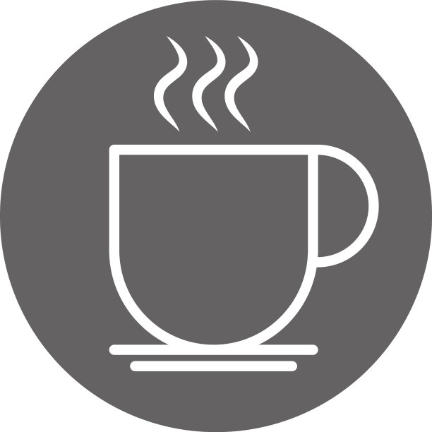 热咖啡杯香气饮料块和线条图标图片下载