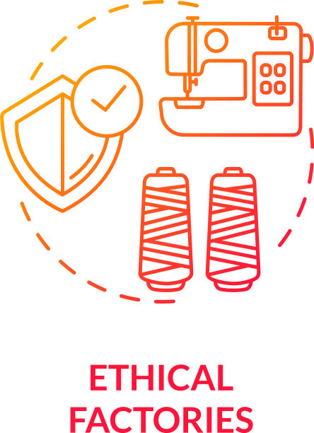 伦理工厂红色梯度概念图标图片下载