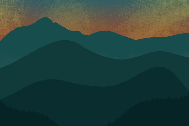 美丽的潮绿山景图片下载