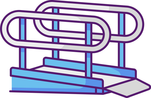 轮椅坡道RGB颜色图标图片下载