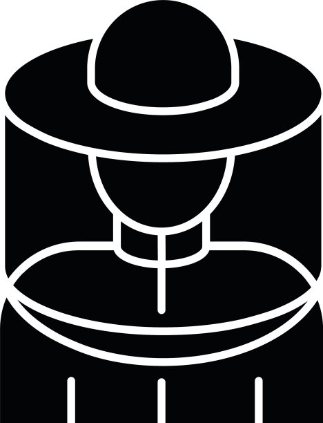 养蜂人西装黑色字形图标图片下载