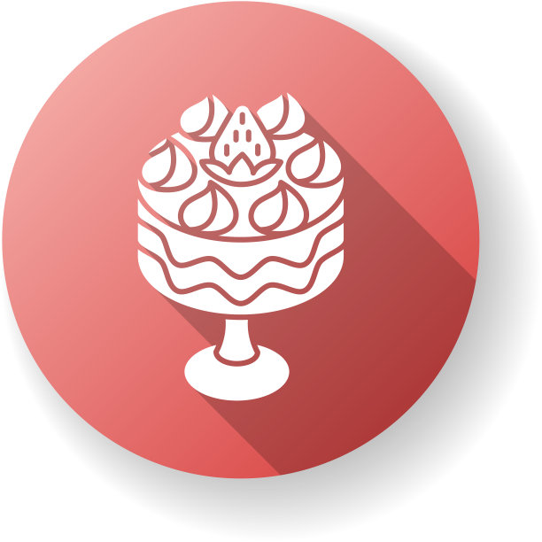 松糕平面设计长阴影字形图标图片下载