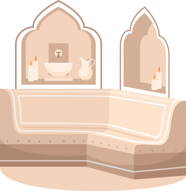 澡堂半平面RGB颜色图片下载