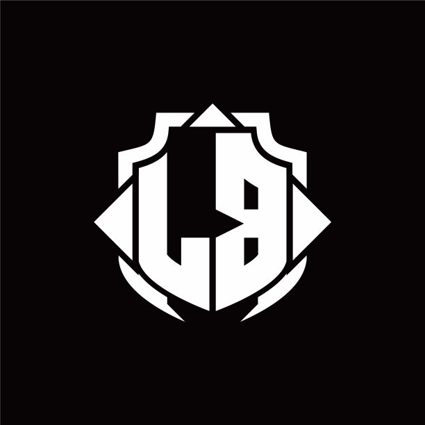 Lb标志字母与盾牌线和3个箭头图片下载