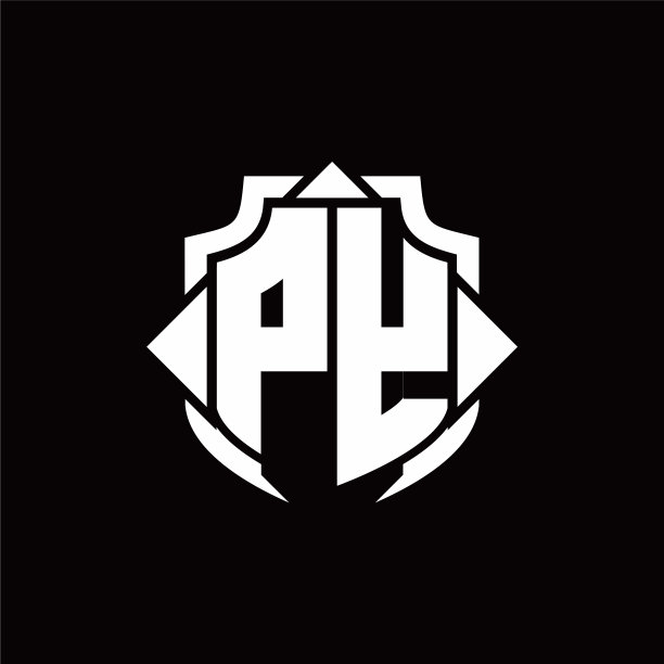 Py标志与盾牌线和3箭头交织图片下载