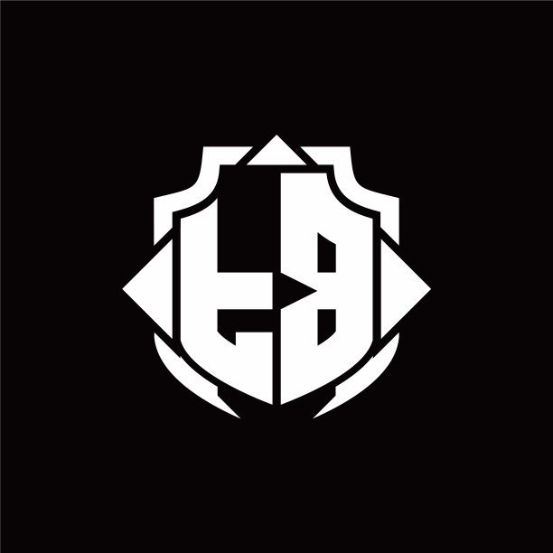 TB标志与屏蔽线和3个箭头的字母组合图片下载