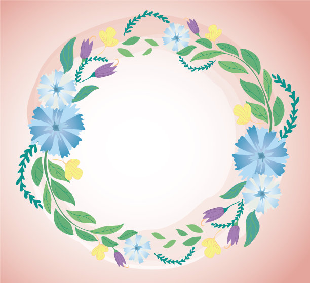 粉彩花冠和空间背景图片下载