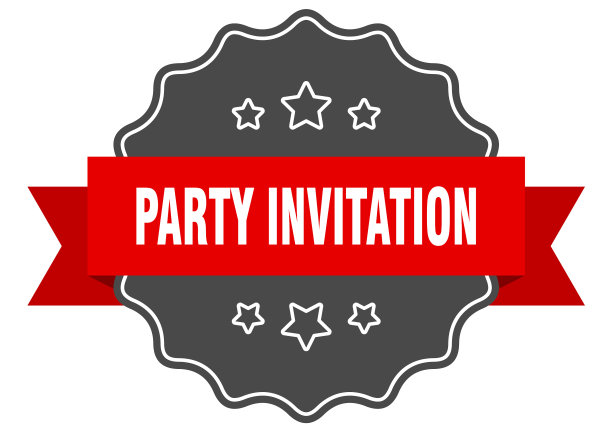 聚会邀请标签聚会邀请孤立图片下载