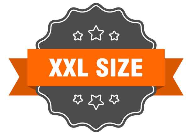 XXL尺寸标签XXL尺寸隔离密封不干胶标志图片下载