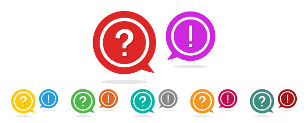 问题和感叹号图标FAQ帮助图片下载