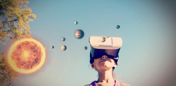 各种行星与太阳的图像合成图像图片下载