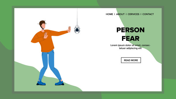 人害怕有毒危险的蜘蛛图片下载