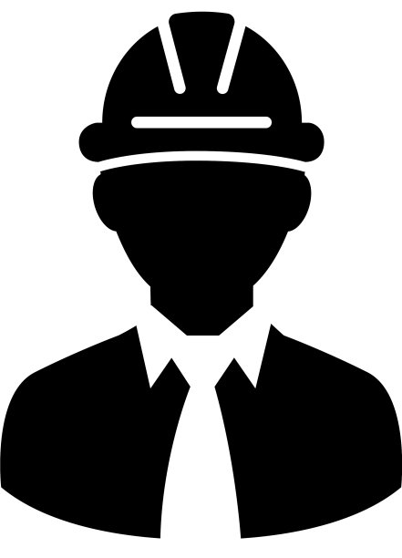 建筑工人与头盔的化身图标图片下载